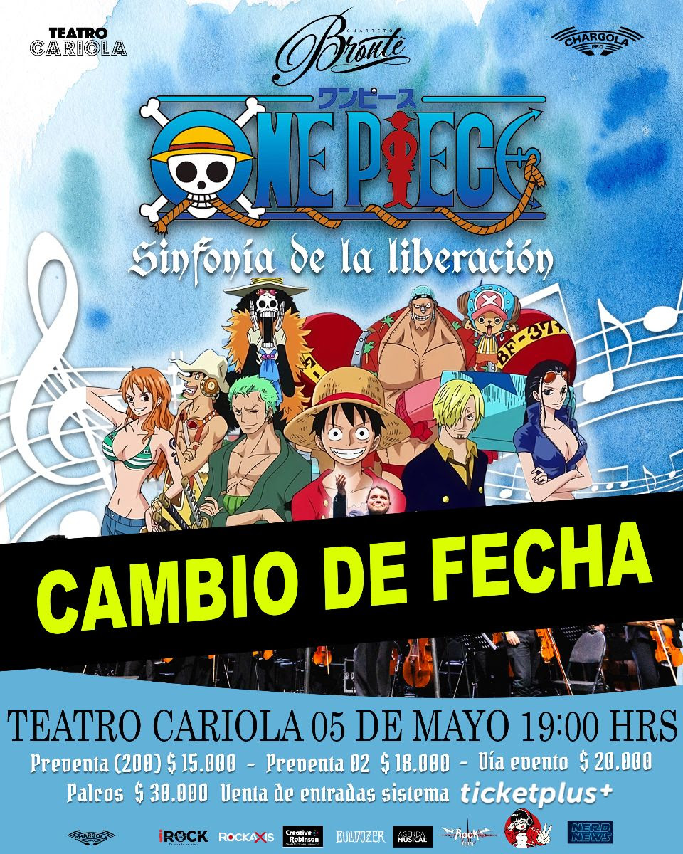Se posterga show de One Piece Sinfónico para el 2024.