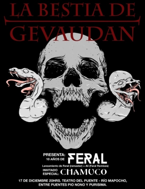 La Bestia de Gevaudan celebra una década de su disco Feral en Teatro del Puente.